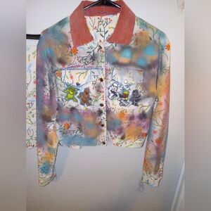 Grateful DEAD DANCING starwars Hand Dyed 2 Piece Skirt An Jacket. Handcrafted.